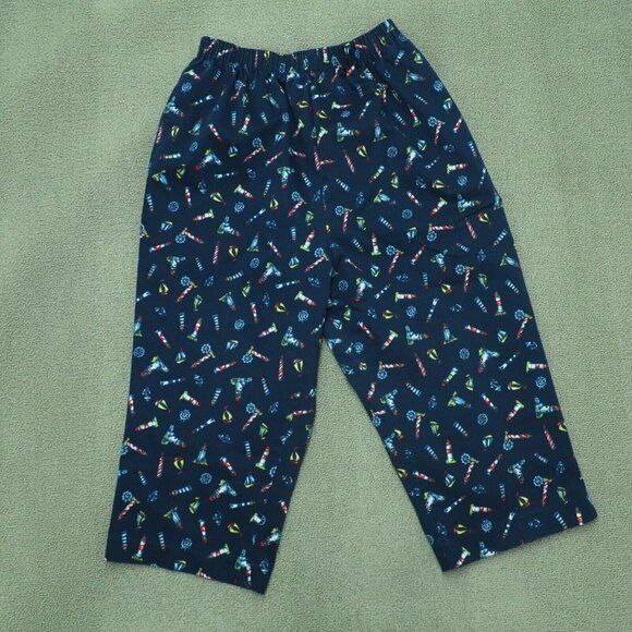 Bon Worth Pants - Bon Worth Capri Crop Pants Women Small High-rise Blue Red Lighthouse Nautical